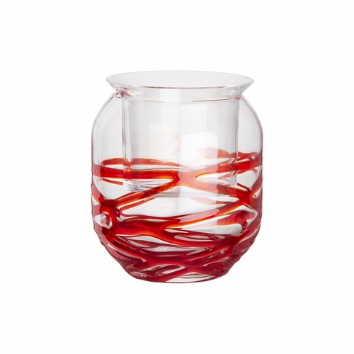 Vetro artigianale di Murano | LUMINO CANDELIERE LUMINA-RETE ROSSA 16.297.RS | Carlo Moretti LUMINO CANDELIERE LUMINA-RETE ROSSA 16.297.RS
