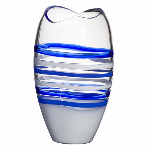 Vetro artigianale di Murano | SINGOLARI VASO ELLISSE 5S ED.LIM. 1/111 (LT/LA/BL) 1751.ST | Carlo Moretti SINGOLARI VASO ELLISSE 5S ED.LIM. 1/111 (LT/LA/BL) 1751.ST