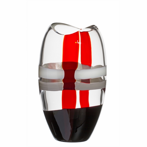 Vetro artigianale di Murano | SINGOLARI VASO ELLISSE 4S ED.LIM. 1/111 (SAMURAI) 1751/M.B | Carlo Moretti SINGOLARI VASO ELLISSE 4S ED.LIM. 1/111 (SAMURAI) 1751/M.B