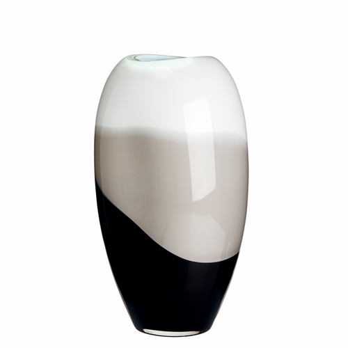 Vetro artigianale di Murano | SINGOLARI VASO ELLISSE 4S ED.LIM. 1/111 (LA/NE/GR) 1751/M.LNG | Carlo Moretti SINGOLARI VASO ELLISSE 4S ED.LIM. 1/111 (LA/NE/GR) 1751/M.LNG