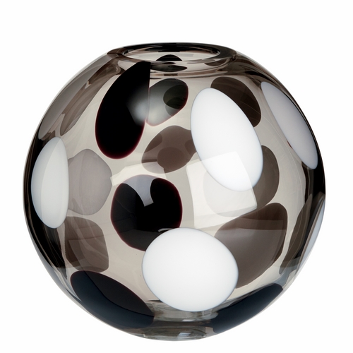 Vetro artigianale di Murano | SINGOLARI VASO SFERA 5S ED.LIM. 1/111 Ø 30 (LA/NE/GR) 1756.LNG | Carlo Moretti SINGOLARI VASO SFERA 5S ED.LIM. 1/111 Ø 30 (LA/NE/GR) 1756.LNG