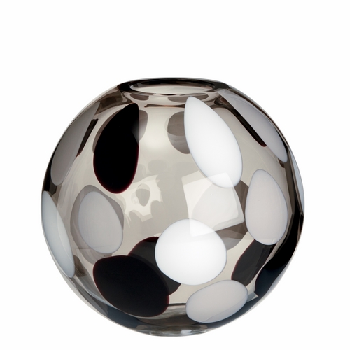 Vetro artigianale di Murano | SINGOLARI VASO SFERA 4S ED.LIM. 1/111 Ø 25 (LA/NE/GR) 1756/M.LNG | Carlo Moretti SINGOLARI VASO SFERA 4S ED.LIM. 1/111 Ø 25 (LA/NE/GR) 1756/M.LNG