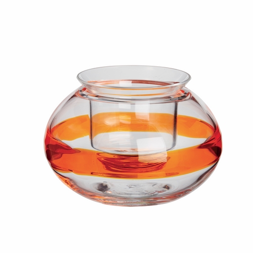 Vetro artigianale di Murano | LUMINO CANDELIERE LUMINO-FASCIA ARANCIO 298.AR | Carlo Moretti LUMINO CANDELIERE LUMINO-FASCIA ARANCIO 298.AR