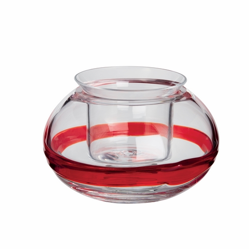 Vetro artigianale di Murano | LUMINO CANDELIERE LUMINO-FASCIA ROSSA 298.RS | Carlo Moretti LUMINO CANDELIERE LUMINO-FASCIA ROSSA 298.RS