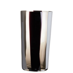 Vetro artigianale di Murano | OVALE VASO OVALE 4S-VASO (LA/NE/GR) 601/R.LNG | Carlo Moretti OVALE VASO OVALE 4S-VASO (LA/NE/GR) 601/R.LNG