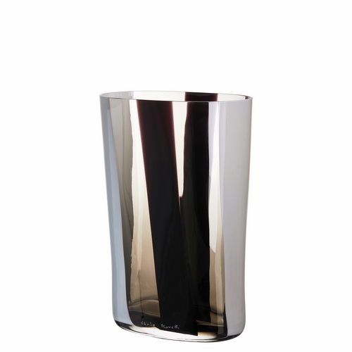 Vetro artigianale di Murano | OVALE VASO OVALE 3S-VASO (LA/NE/GR) 734.LNG | Carlo Moretti OVALE VASO OVALE 3S-VASO (LA/NE/GR) 734.LNG