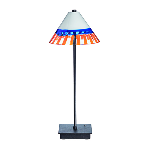 ILLUMINAMI LED LAMP. DA TAVOLO LAMPADA DA TAVOLO A LED - VETRO LATTIMO FASCIA BL CANNE ARA WI-FREE.BL