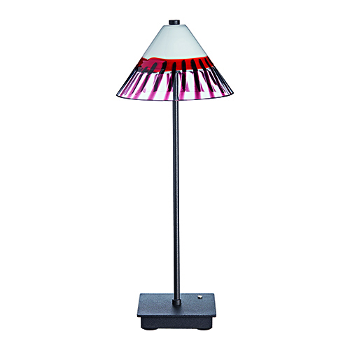 ILLUMINAMI LED LAMP. DA TAVOLO LAMPADA DA TAVOLO A LED - VETRO LATTIMO FASCIA RS CANNE NE WI-FREE.RS